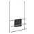 Badetuchhalter Server, Messing verchromt, 3 Ebenen, Glaswandmontage, 30854