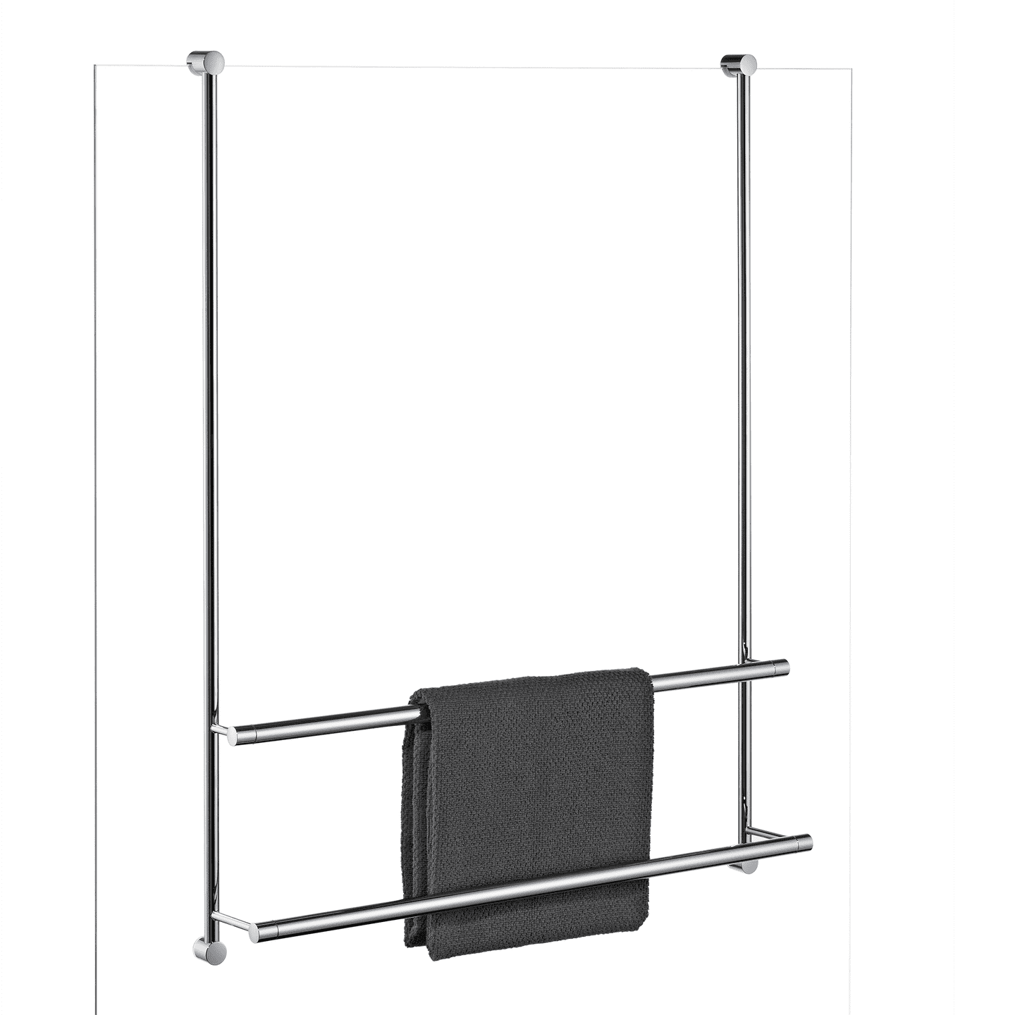 Giese Server Handtuchhalter 2-fach Chrom für die Glaswand, 652 mm