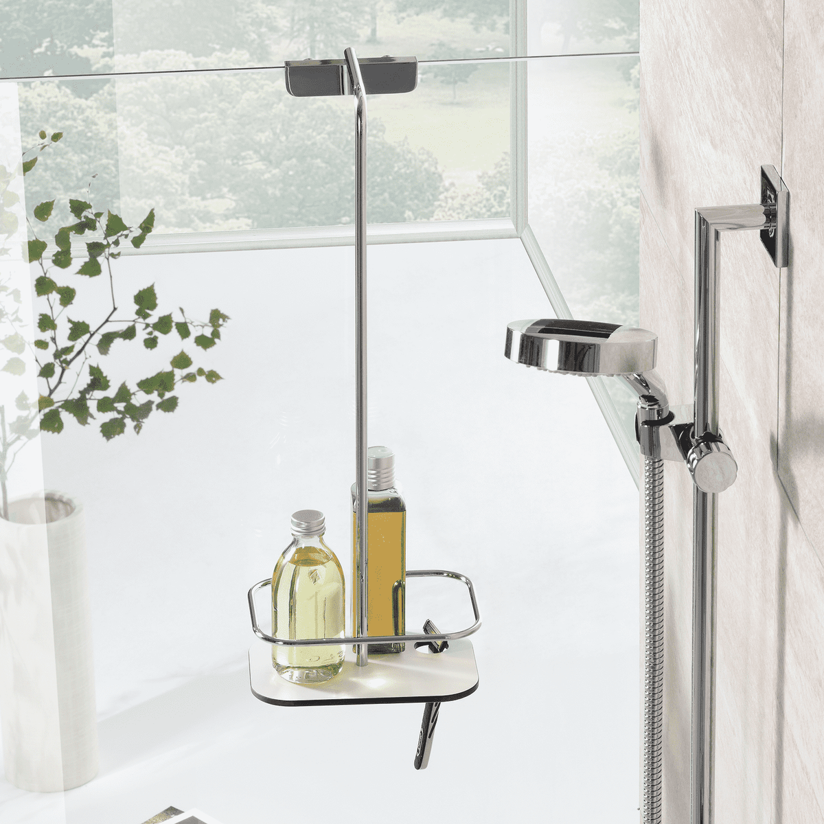 Vipa Duschablage mit innovativem Design, HPL, Glaswandmontage, 30950