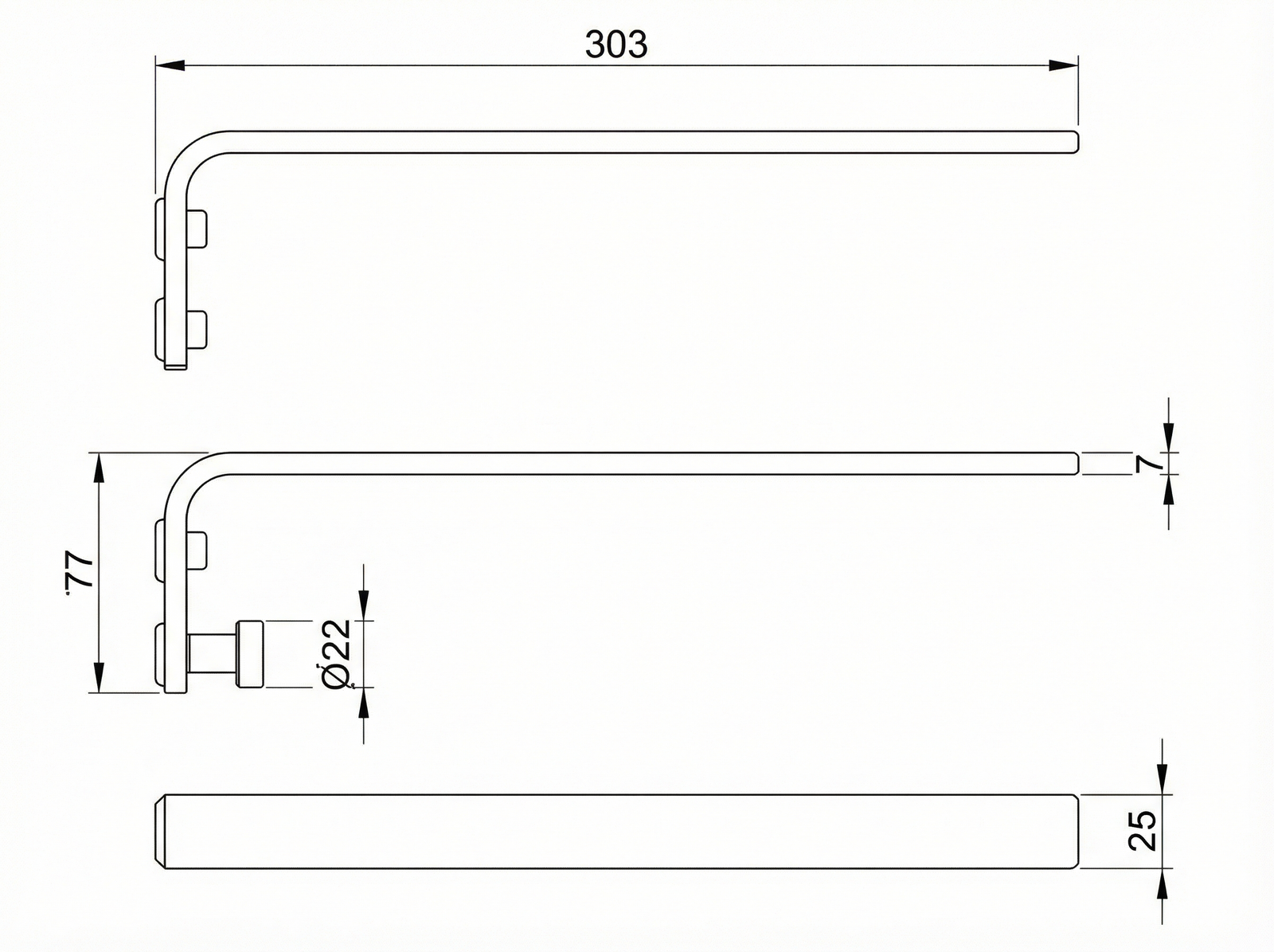 Giese Manufaktur Handtuchhalter „Universal“ – Zeitlose Eleganz & Handwerkliche Perfektion