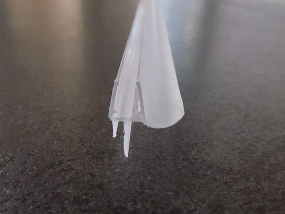 Duschdichtung mit Abtropfleiste in Rinnenform und kürzbare Lippe – Für 6 oder 8 mm Glas – Art.Nr. 3249