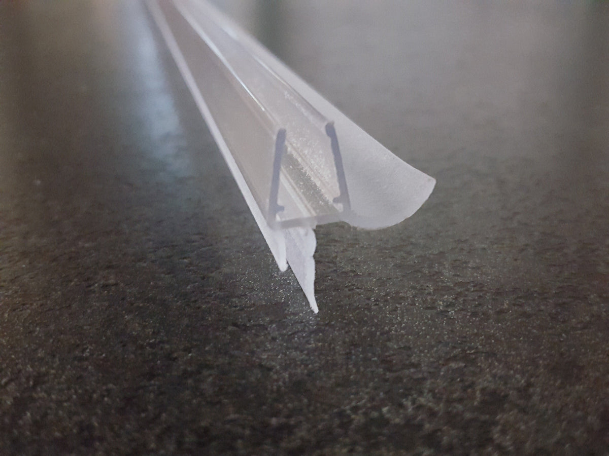 Duschdichtung mit Abtropfleiste in Rinnenform und kürzbare Lippe – Für 6 oder 8 mm Glas – Art.Nr. 3249