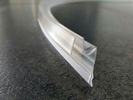 Gebogene Duschdichtung mit Abtropfleiste in Rinnenform und kürzbare Lippe – Für 6 oder 8 mm Glas – Art.Nr. 3249G