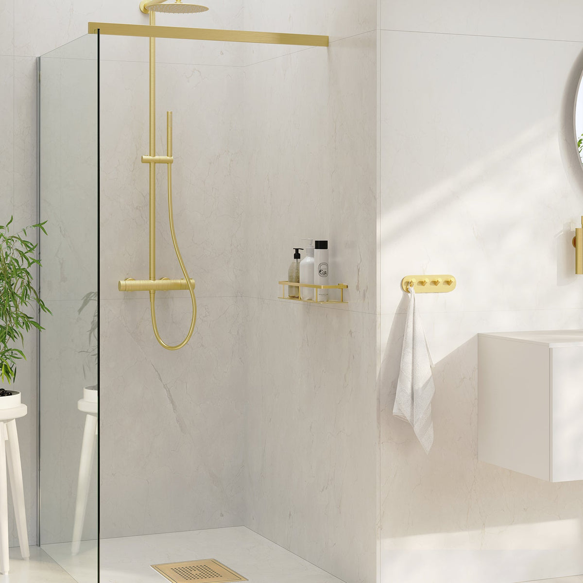 Smedbo Sideline Design Seifenkorb Messing gebürstet Lifestyle