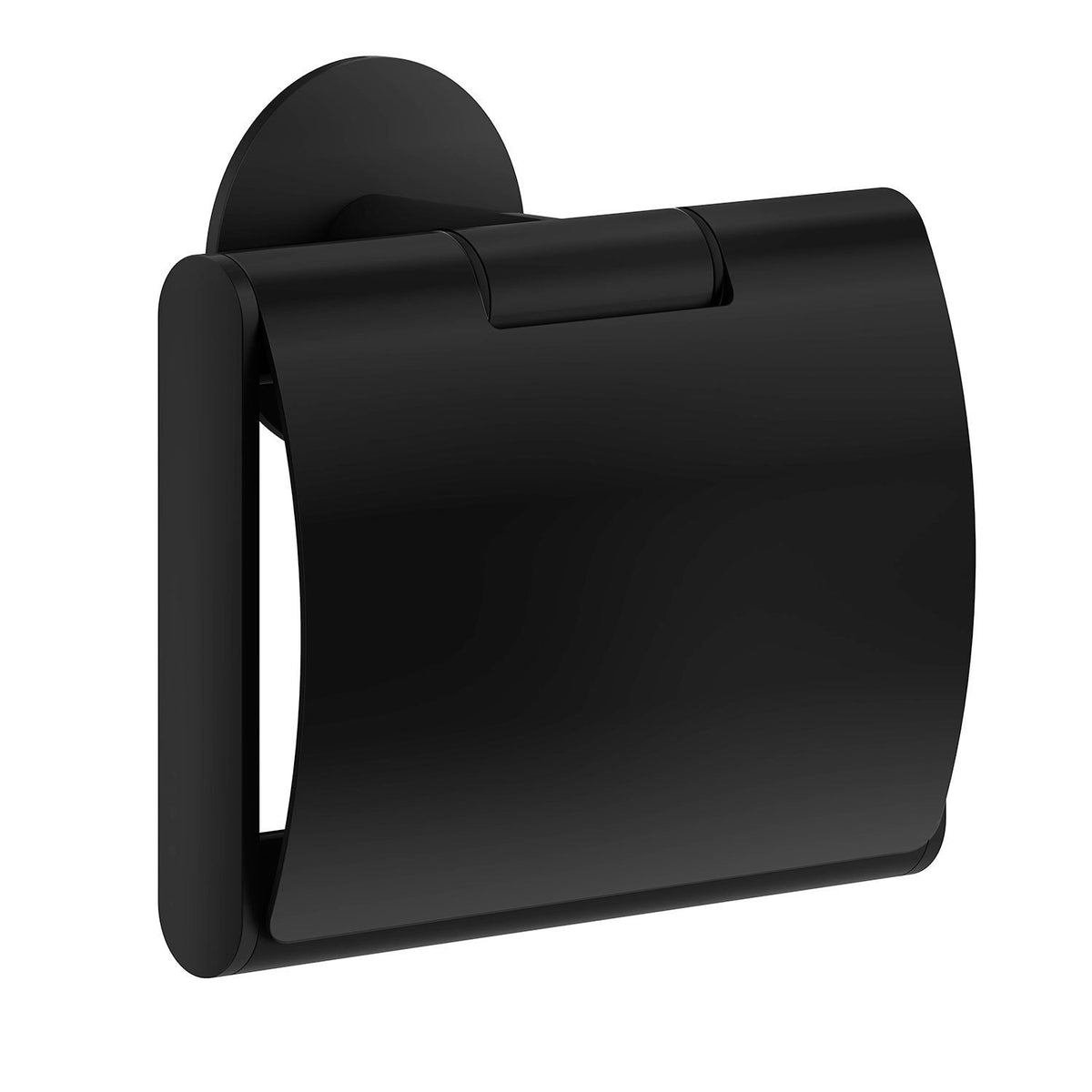 Smedbo DOT Toilettenpapierhalter mit Deckel Schwarz matt