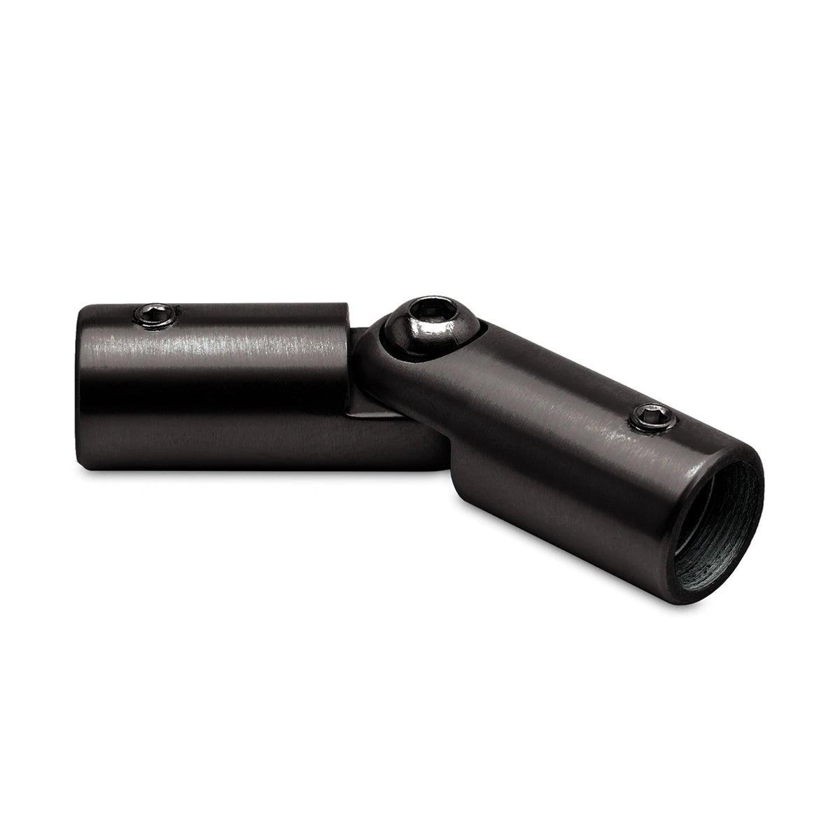Rohrverbinder variabel für Rundrohr 19 mm, Schwarz matt