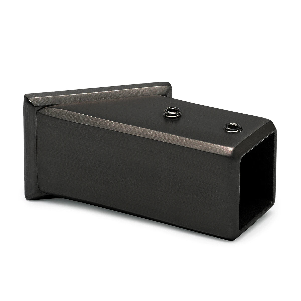 Wandflansch 45 Grad für Vierkantrohr 20 x 20 mm, Schwarz matt