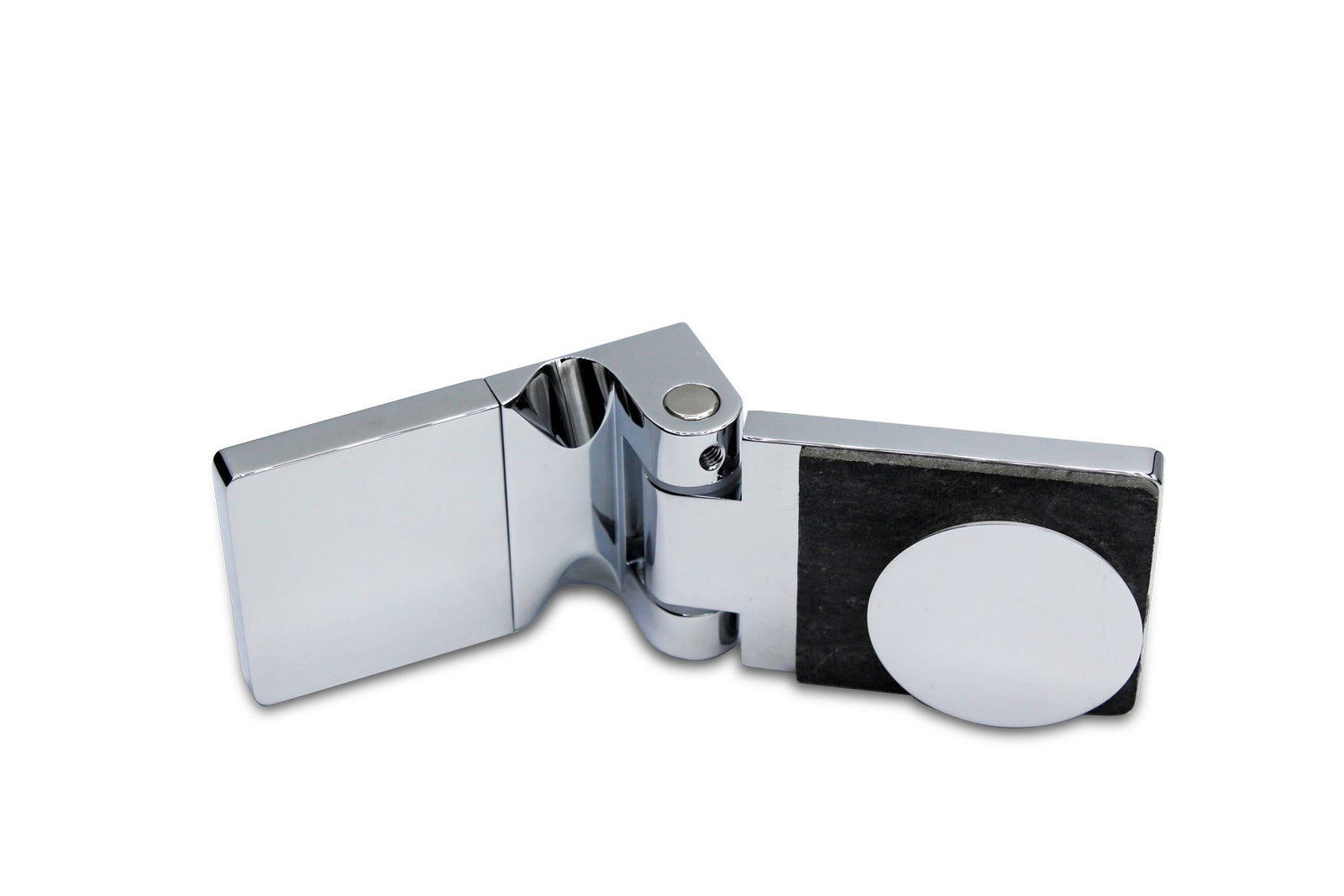Duschtuerscharnier Glas-Wand 90 Grad mit Wandbefestigung innen, Chrom poliert glaenzend