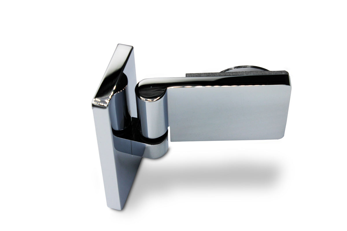 Hebe-Senk-Duschtuerscharnier Glas-Wand 90 Grad DIN links, Chrom poliert glaenzend