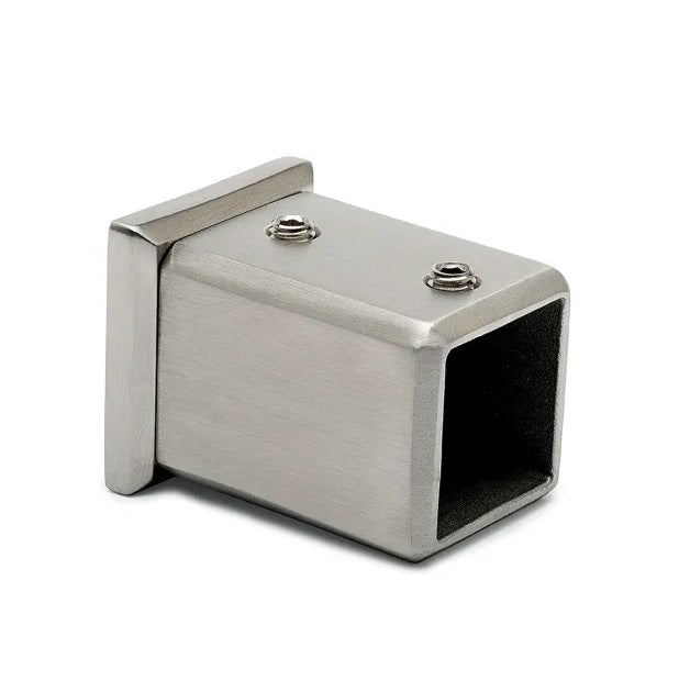 Stabistange-Set für Glasdusche, eckig, 20x20 mm, Edelstahl Art.Nr. 418020