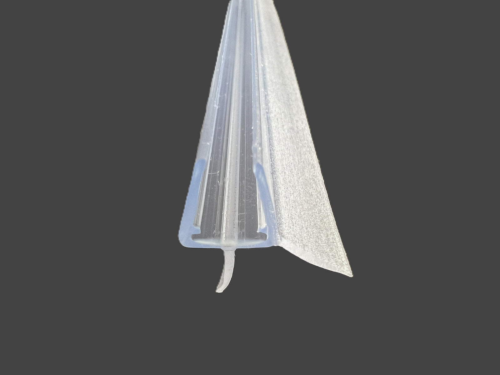 Schleiflippendichtung mit kurzer Schleiflippe und Abtropfleiste – Für 6 oder 8 mm Glas – Art.Nr. 1402