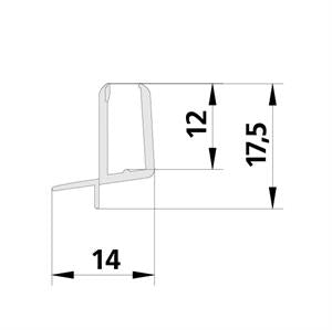 Sonderdichtung mit kurzer Abtropfleiste und kurzer Lippe – Für 4 oder 5 mm Glas – Art.Nr. 4269