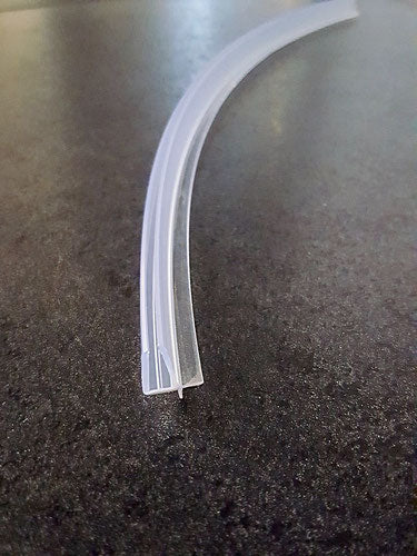 Gebogene Dusch-Türdichtung für 2-flg. Viertelkreisduschen – Für 4 oder 5 mm Glas – 1 Paar (2-tlg.) – Art.Nr. 4269G