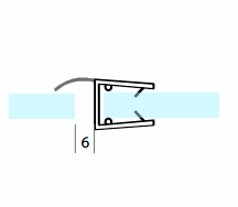schwarze Lippendichtung 180° mit gewölbter Lippe, Art.Nr. 5001-B
