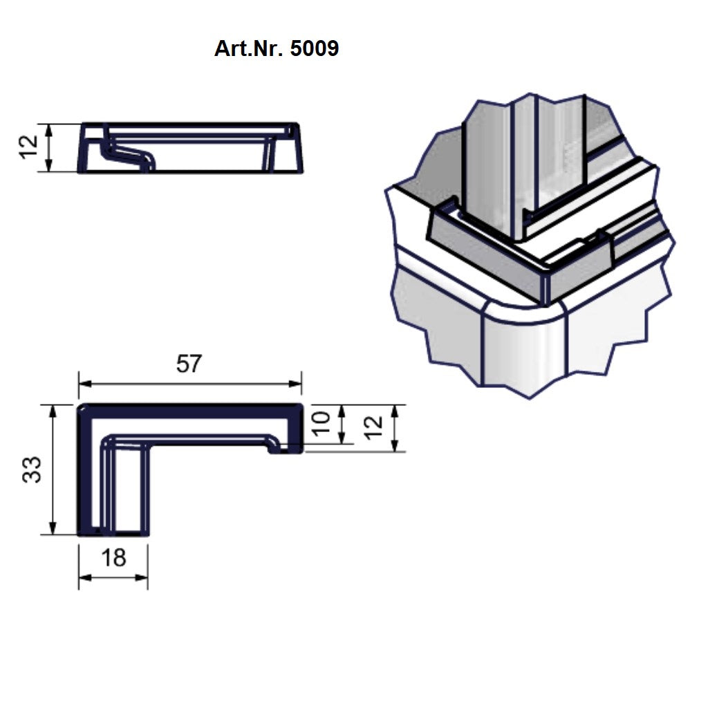 Zubehör für SM Schwallschutzprofil