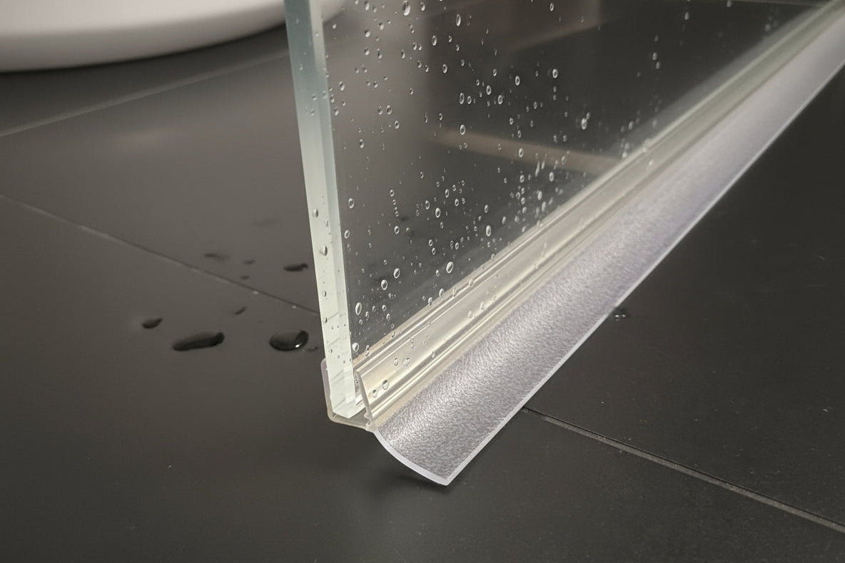 Spaltdichtung mit langer schräger Lippe – Für 6 oder 8 mm Glas, Lücken 10-13 mm – Art.Nr. 5011