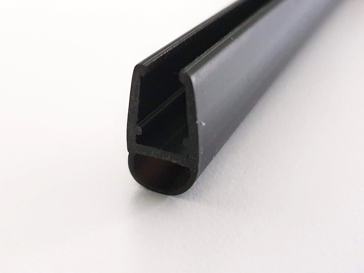 Schwarze Streifdichtung (Ballondichtung) mit 8 mm Ballon – Für 6 oder 8 mm Glas universal – Art.Nr. 5042-B