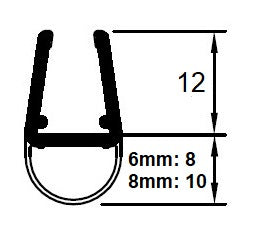 Ballondichtung u. Streifdichtung mit Ballon, für Lücken von 8 - 10 mm, Art.Nr. 5042
