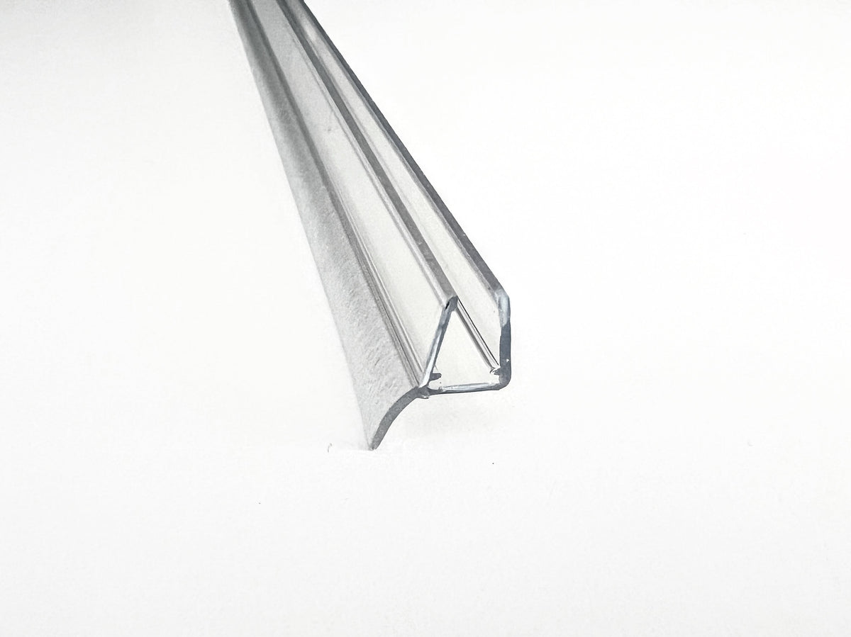 Lippendichtung 135° für Scharnierseite der Fünfeckdusche – Für 6 oder 8 mm Glas, Lücken 5-7 mm – Art.Nr. 5071