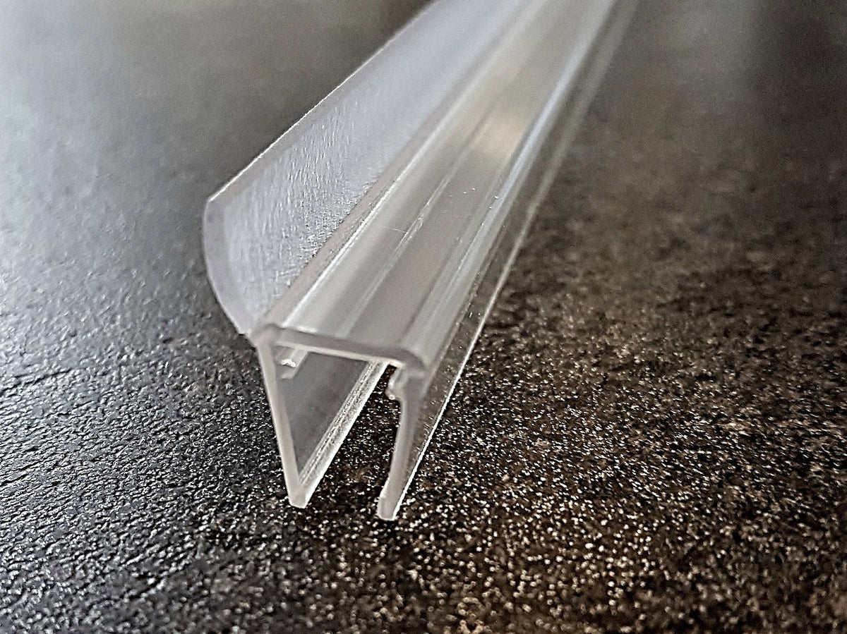 Lippendichtung 135° für Scharnierseite der Fünfeckdusche – Für 6 oder 8 mm Glas, Lücken 5-7 mm – Art.Nr. 5071