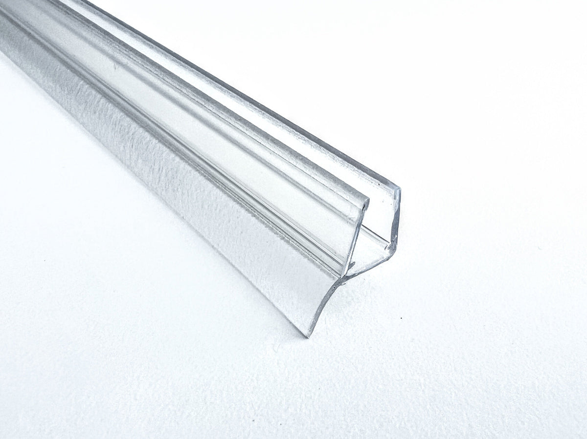 Lippendichtung 135° für Scharnierseite der Fünfeckdusche – Für 6 oder 8 mm Glas, Lücken 5-7 mm – Art.Nr. 5071