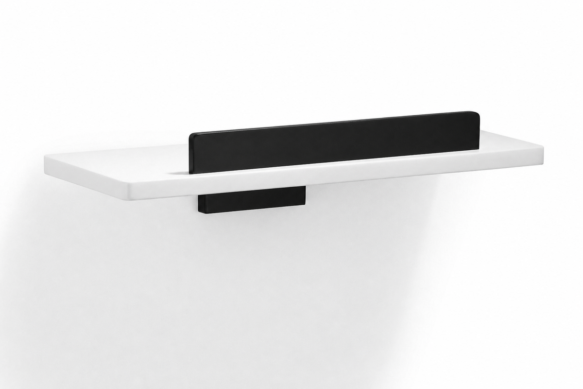 Giese Noka Dusch Konsole mit Corian-Ablage, Schwarz matt