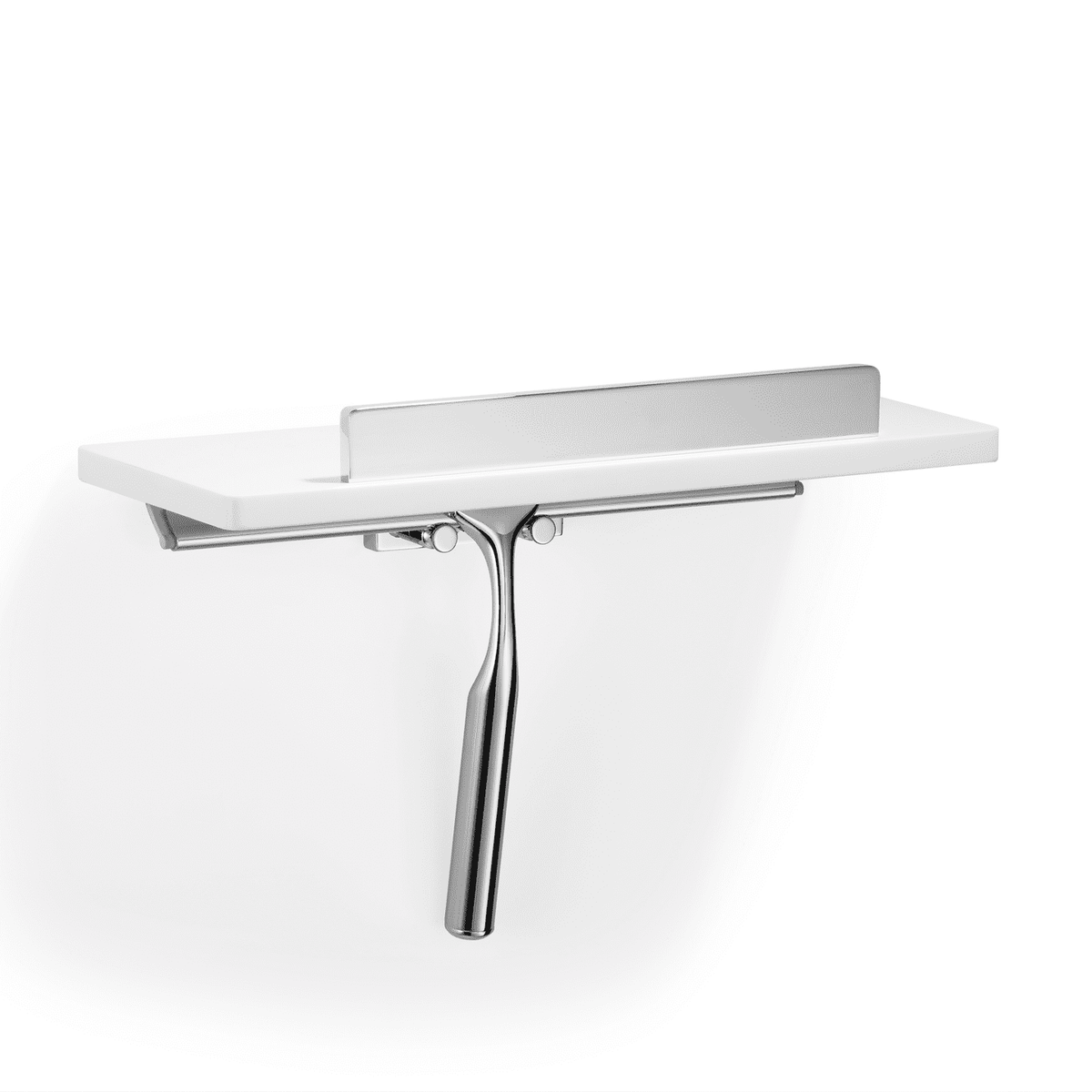 Giese Noka Dusch Konsole mit Haken und Glasabzieher, Chrom