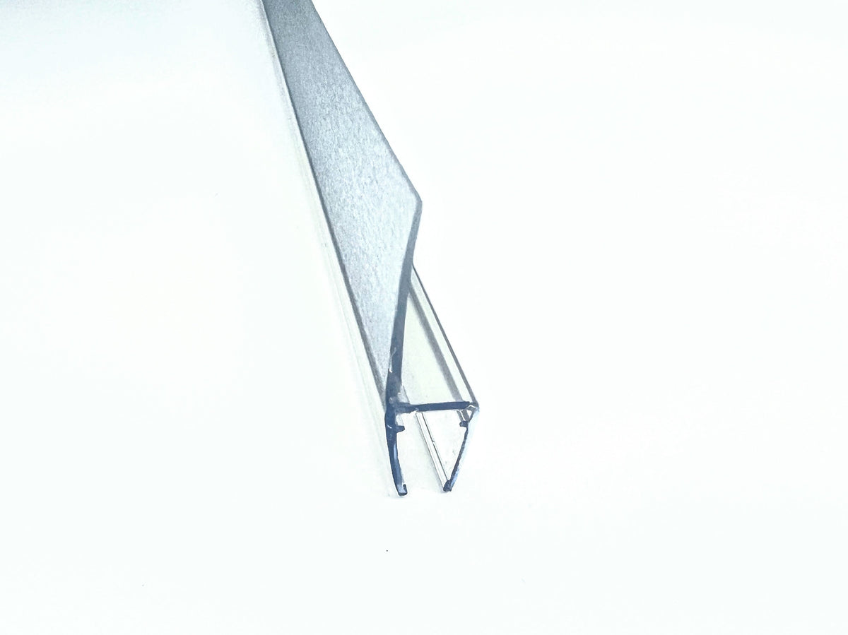 Lippendichtung 180° fluchtend mit langer Dichtfahne – Für 6 oder 8 mm Glas, Lücken 23-26 mm – Art.Nr. 5091