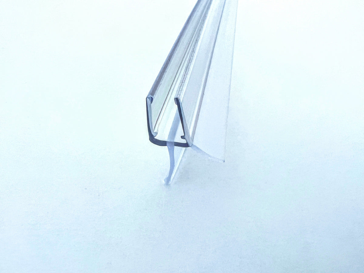 Schleiflippendichtung mit verstärkter Dichtlippe und Abtropfleiste – Für 6 oder 8 mm Glas – Art.Nr. 5101