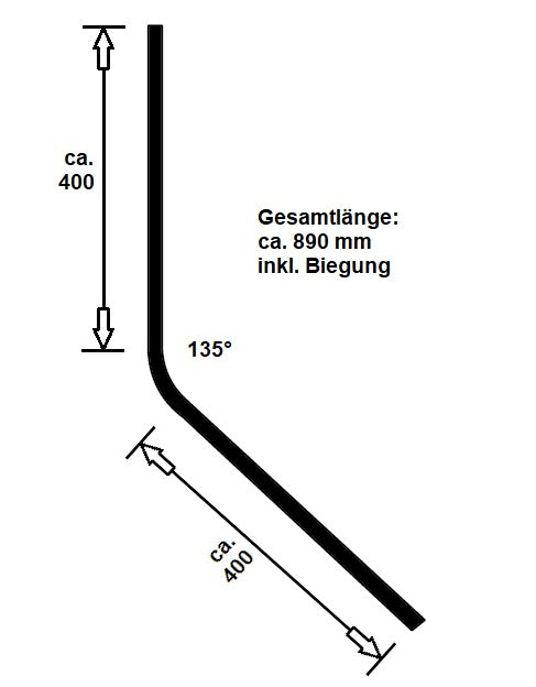 gebogene Dusch-Türdichtung 135° für Fünfeckduschen, Art.Nr. 5102.135