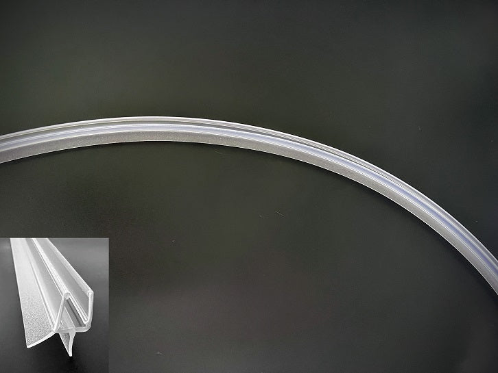 Duschtür-Dichtungs-Set für Viertelkreisdusche mit gebogenem Glas, Türen nach außen öffnend, Art.Nr. 5051601G