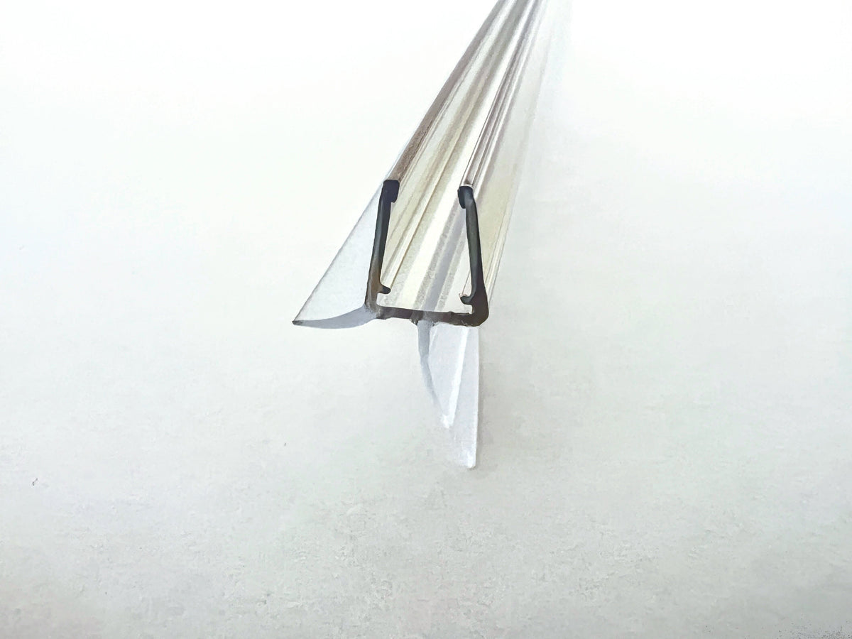 Duschdichtlippe mit kürzbarer Lippe bei 5 u. 15 mm u. Abtropfleiste, für Lücken von 18 - 22 mm, Art.Nr. 5104