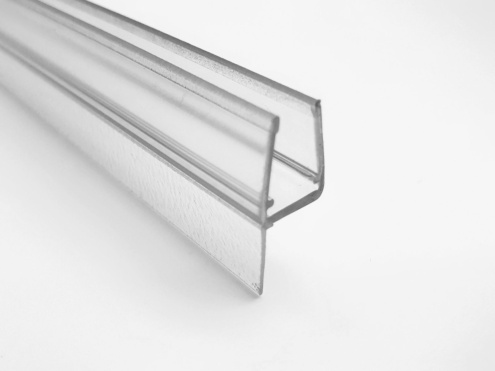 Lippendichtung 180° fluchtend mit gerader weicher Lippe – Für 6 oder 8 mm Glas – Art.Nr. 5112