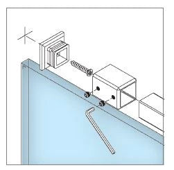 Wandflansch 90 Grad für Vierkantrohr 20 x 20 mm, Produktansicht