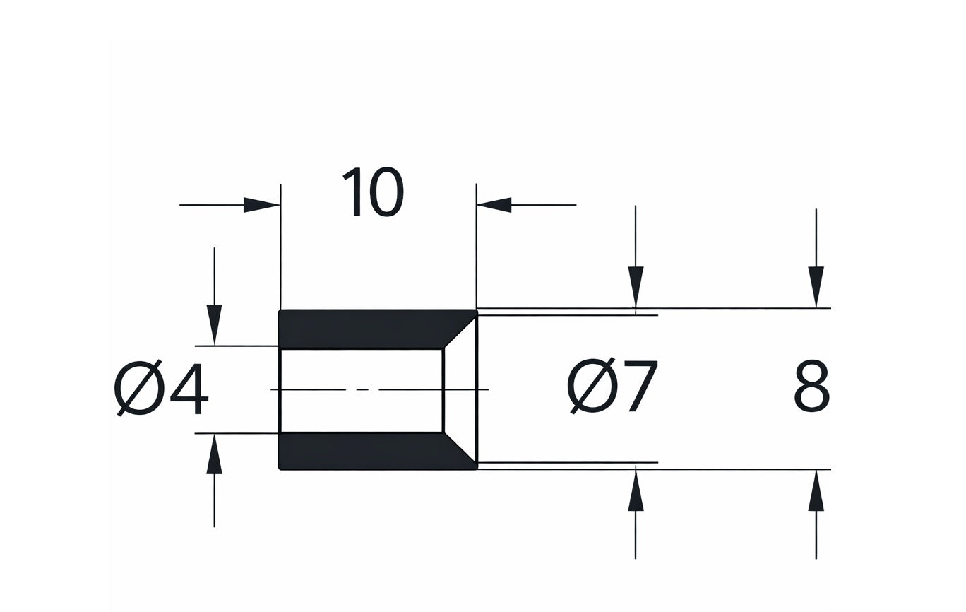 Trägerprofil 5281040 für Duschtürdichtungen – Aluminium Chrom glanz, vorgebohrt, 200 cm