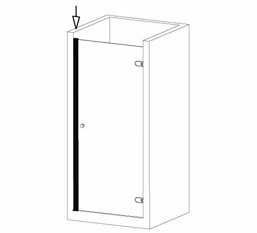 Trägerprofil 5281040 für Duschtürdichtungen – Aluminium Chrom glanz, vorgebohrt, 200 cm