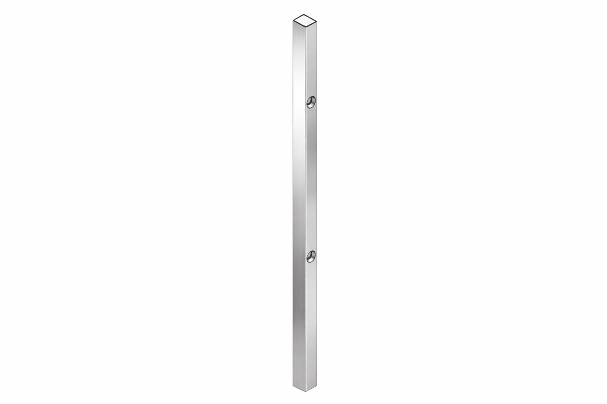 Trägerprofil 5281040 für Duschtürdichtungen – Aluminium Chrom glanz, vorgebohrt, 200 cm