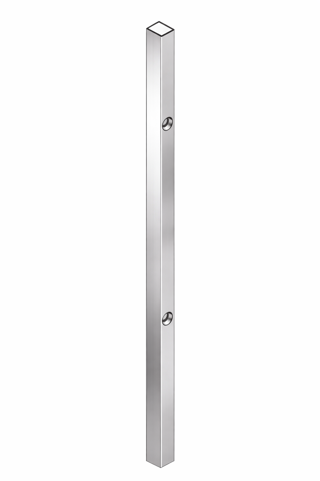 Trägerprofil 5281040 für Duschtürdichtungen – Aluminium Chrom glanz, vorgebohrt, 200 cm