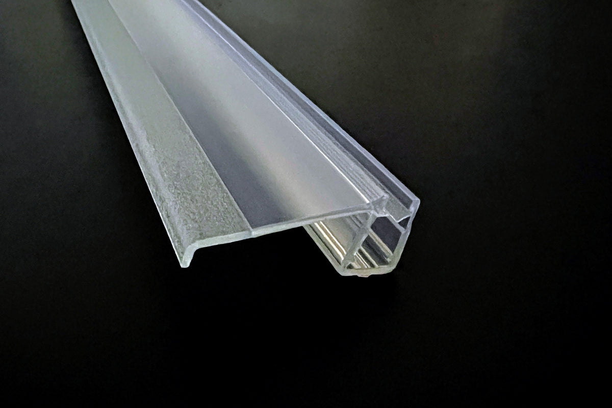 Schiebetürdichtung mit 25 mm Dächlein – Für 6 oder 8 mm Glas, Lücken 2-5 mm – Art.Nr. 5329