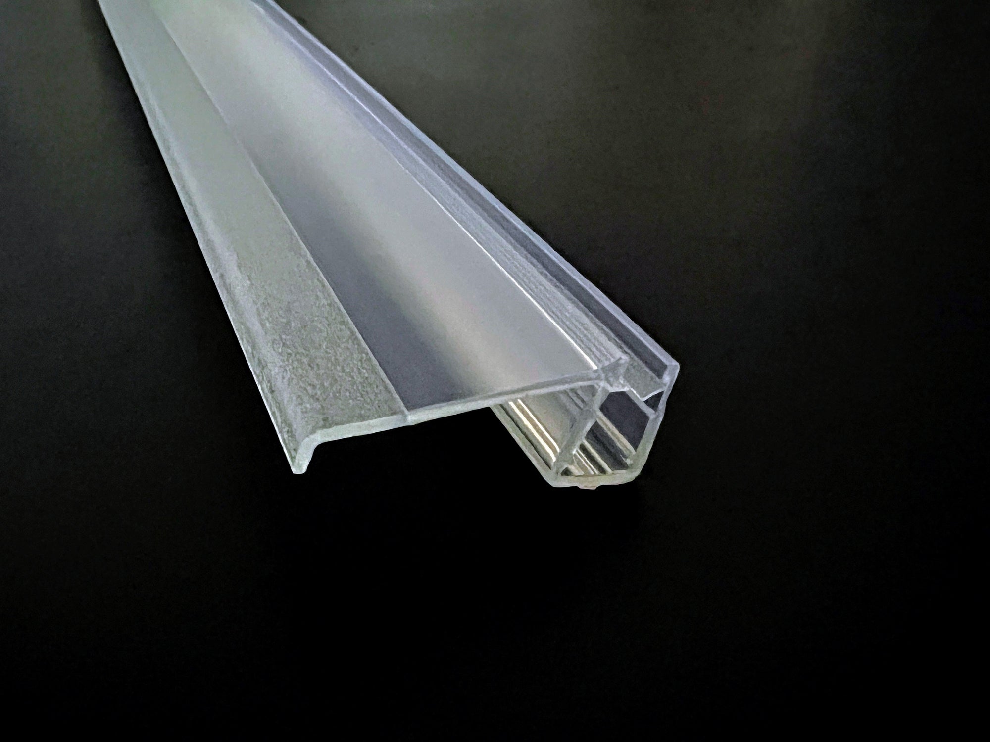 Duschtürdichtung mit ca. 25 mm "Dächlein" als Abtropfleiste, für Lücken von 2 - 5 mm