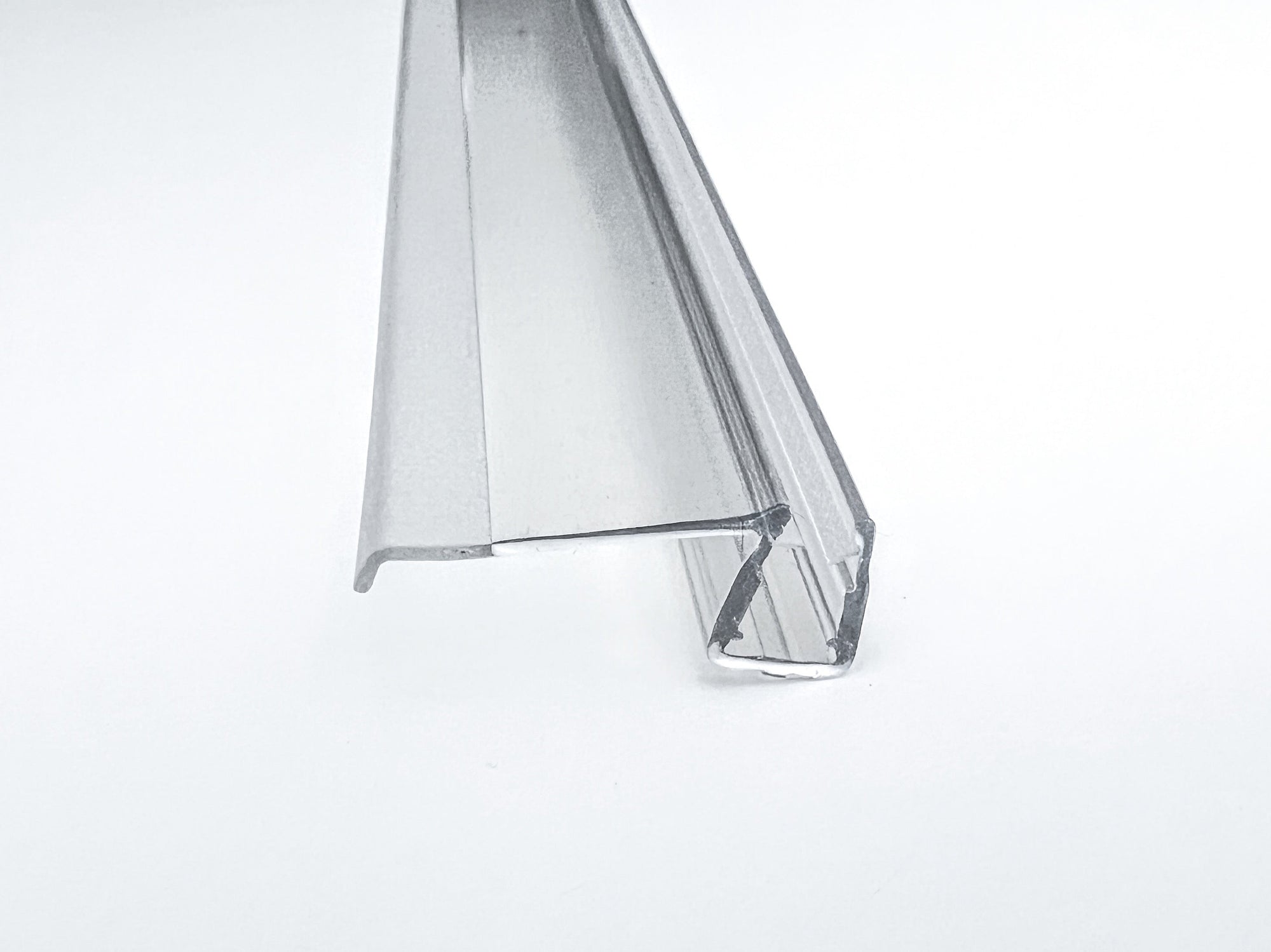 Duschtürdichtung mit ca. 25 mm "Dächlein" als Abtropfleiste, für Lücken von 2 - 5 mm