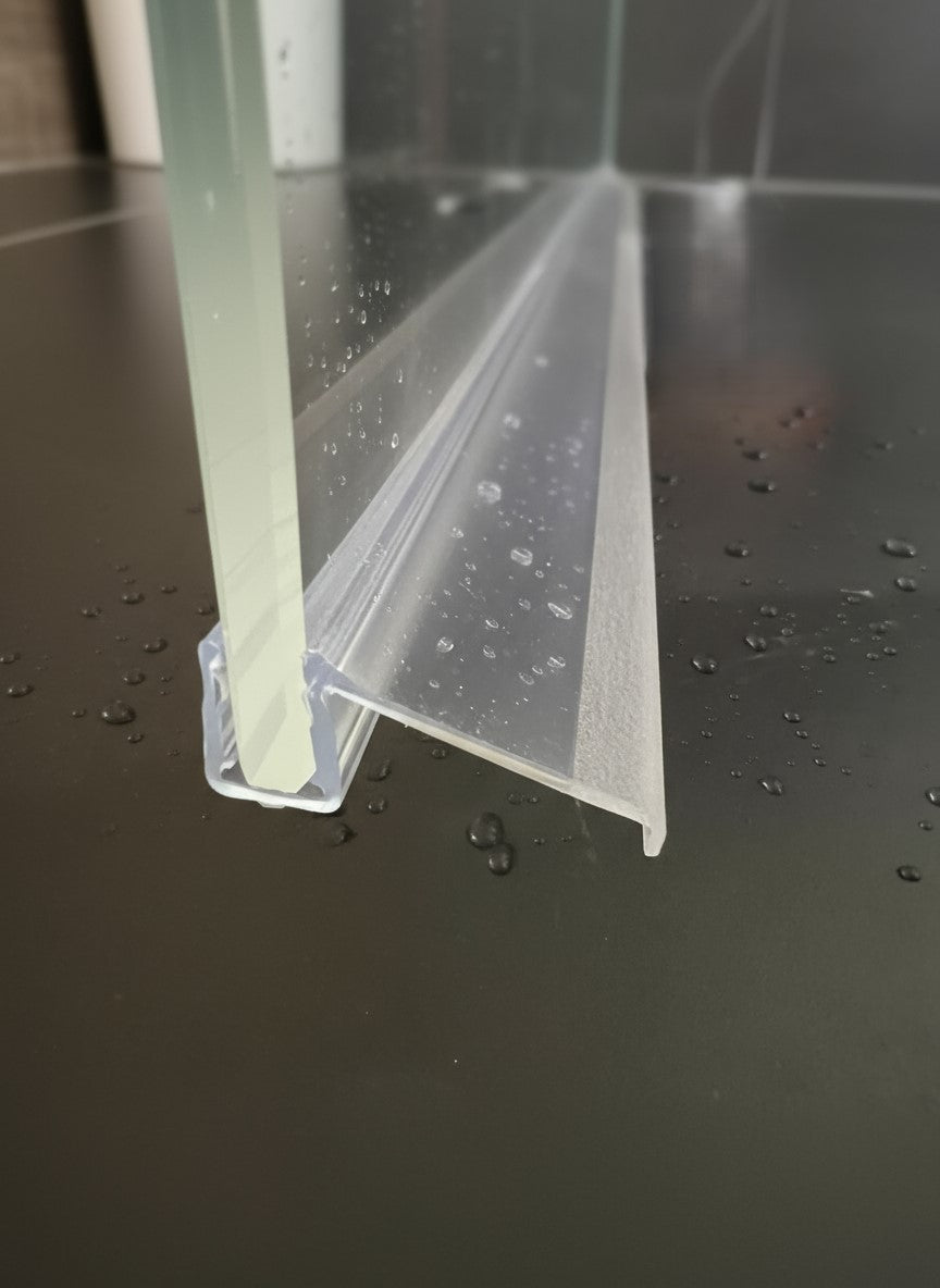 Schiebetürdichtung mit 25 mm Dächlein – Für 6 oder 8 mm Glas, Lücken 2-5 mm – Art.Nr. 5329