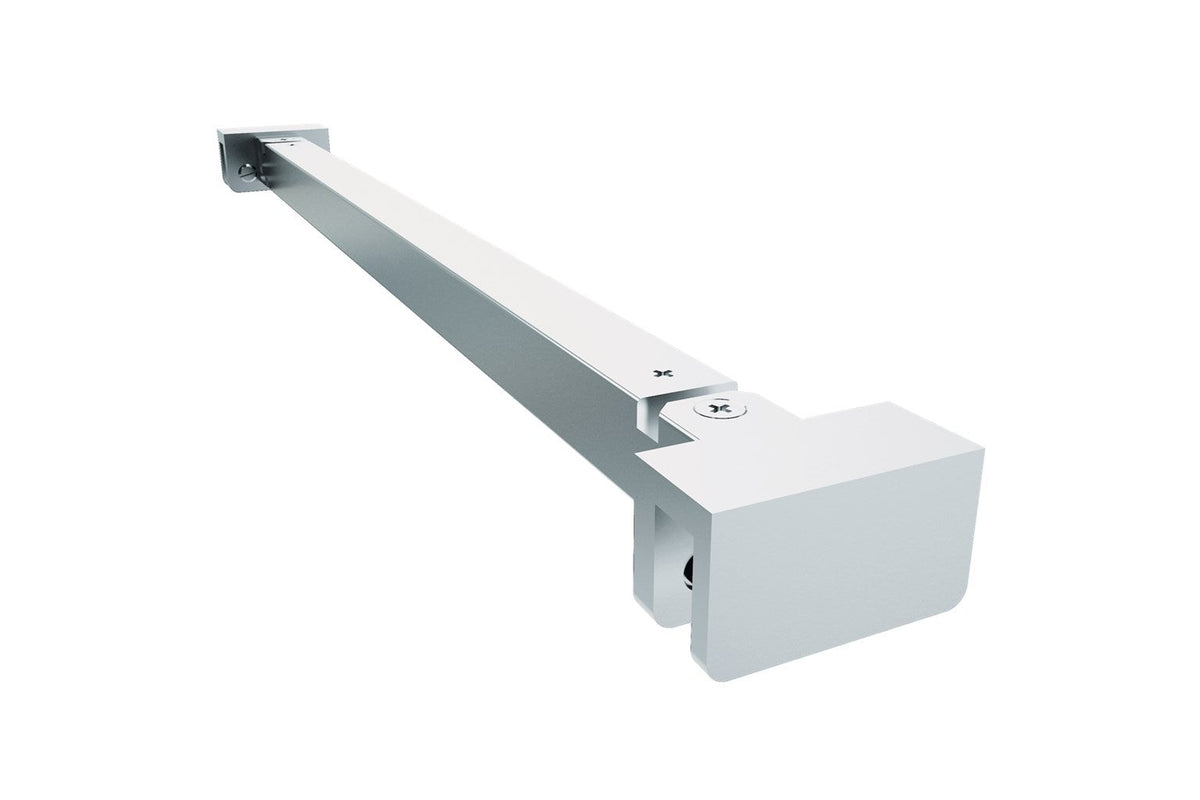 Stabistangen-Set Glas-Glas, Quadrat 19 x 19 mm, bis 90° einstellbar - Restposten