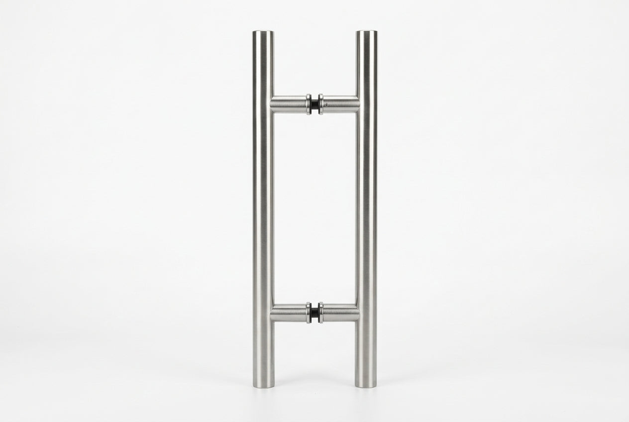 Griffstange 53 – Ø 19 mm V2A beidseitig, 8–40 mm Glas, 200 mm Lochabstand