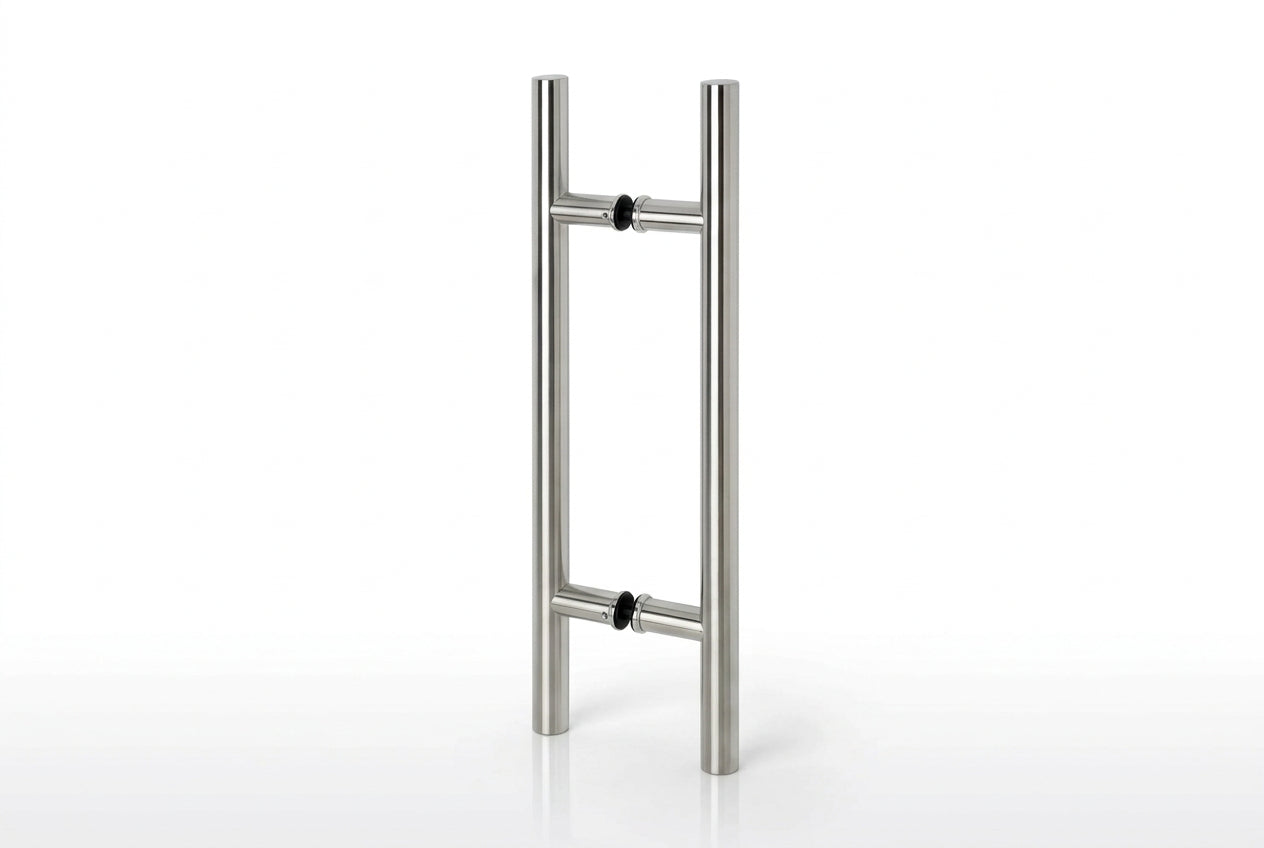 Griffstange 53 – Ø 19 mm V2A beidseitig, 8–40 mm Glas, 200 mm Lochabstand