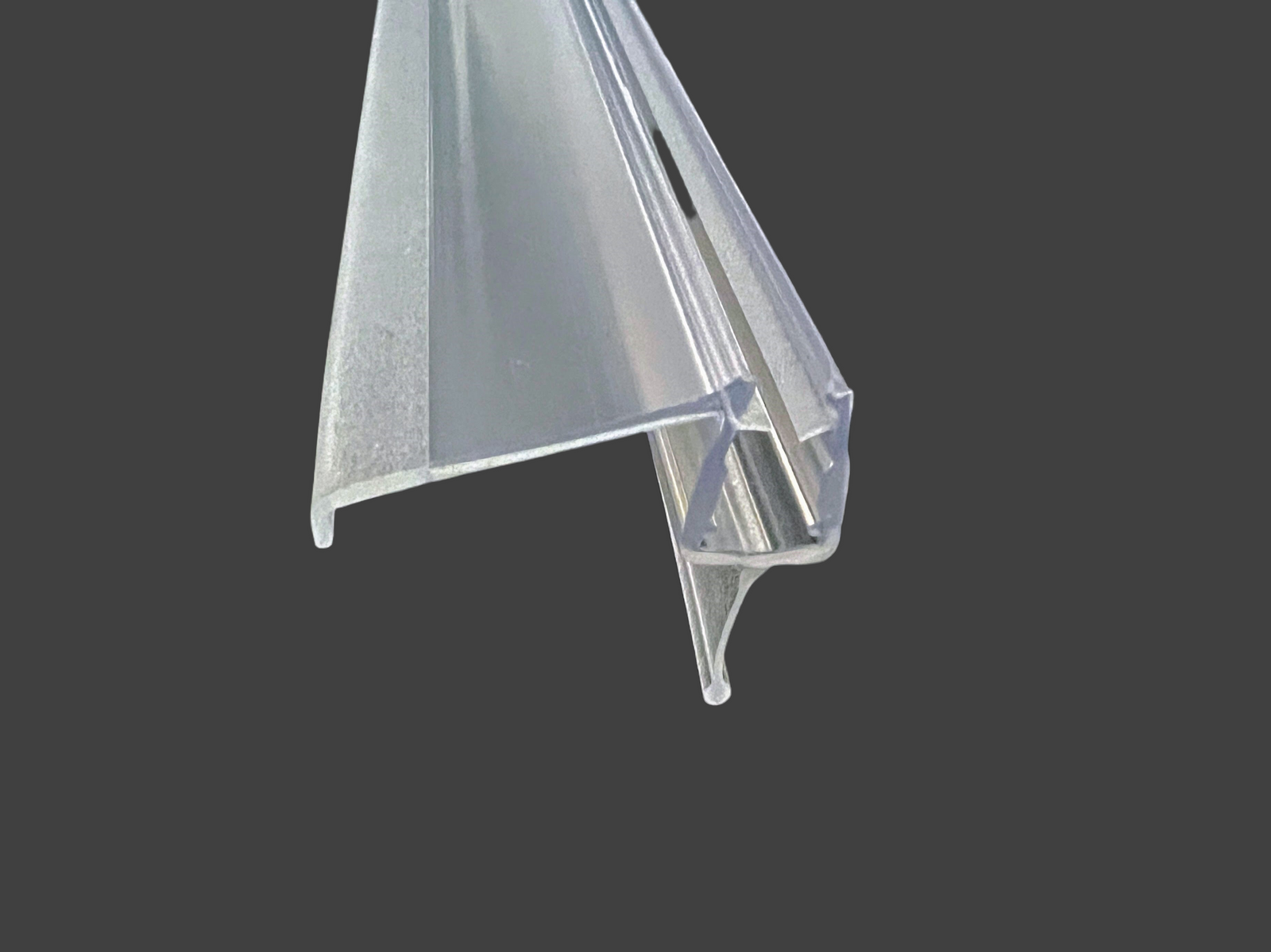 Duschdichtung mit 25 mm Dächlein und Schleiflippe – Für 6 oder 8 mm Glas, Lücken 14-17 mm – Art.Nr. 5325