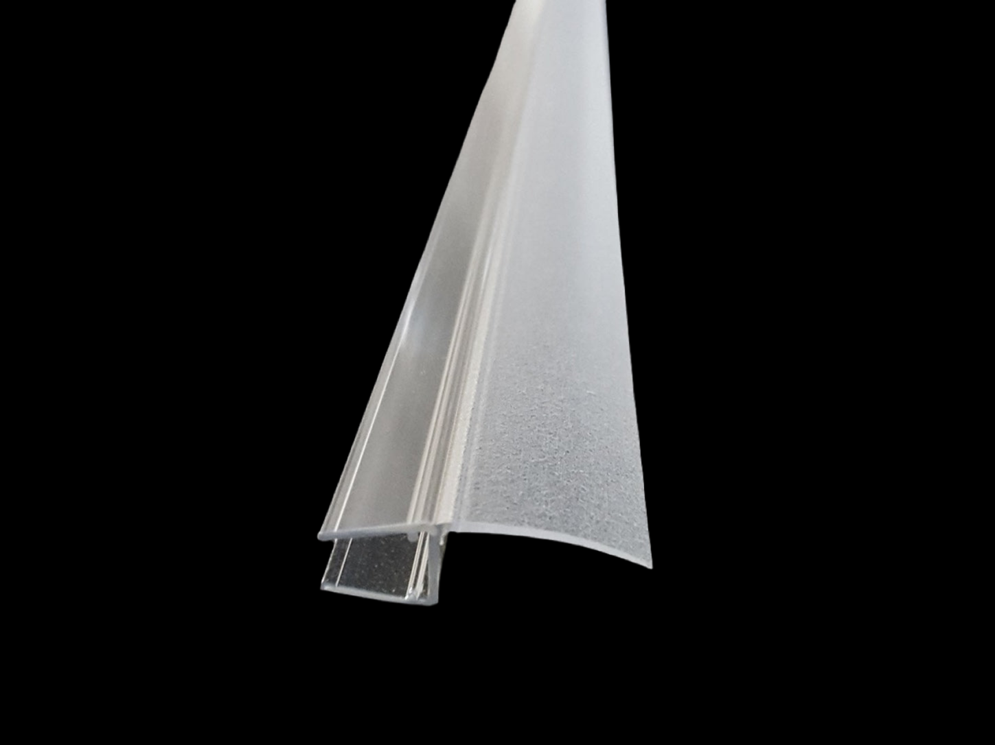 Lippendichtung 180° fluchtend mit langer Dichtfahne – Für 6 oder 8 mm Glas, Lücken 23-26 mm – Art.Nr. 5091