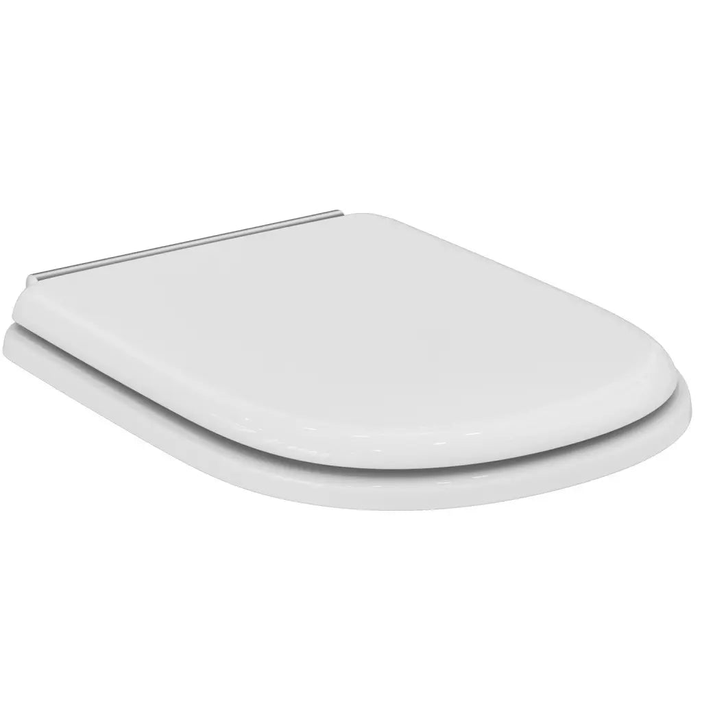 Weißer WC-Sitz Calla mit geschlossenem Deckel, Draufsicht