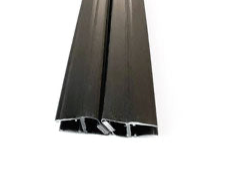 Schwarze Magnetdichtung 180° (2x 67,5°) – Für 6 oder 8 mm Glas universal – 1 Paar (2-tlg.) – Art.Nr. 6052(6062)-B