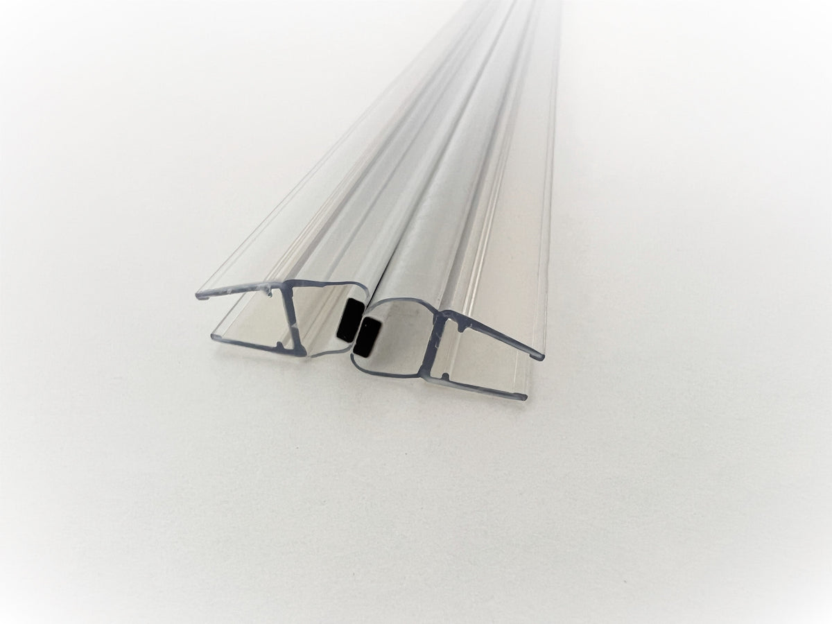 Magnetdichtungspaar 180 (2x 67,5°) mit 67° schrägem Magnetstreifen – Für 6 oder 8 mm Glas – Art.Nr. 6052/6062